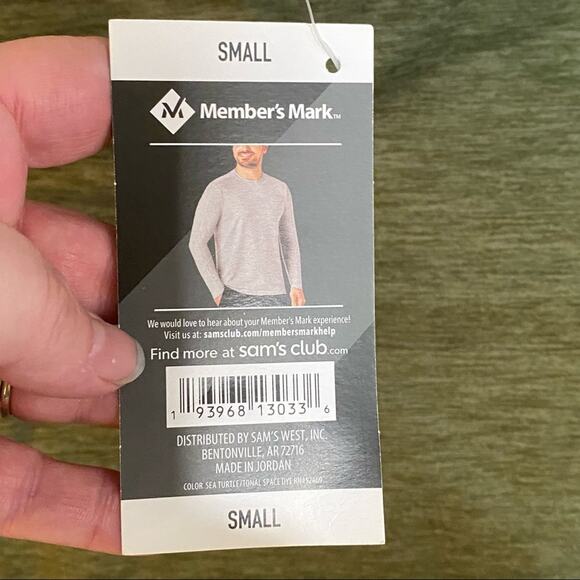 2PK Member's Mark Men's Luxe Performance Long Sleeve Crew 2 PC BUNDLE NWT S - Picture 6 of 7